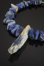 Necklace with kyanite and lapis lazuli