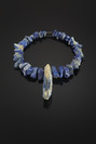 Necklace with kyanite and lapis lazuli