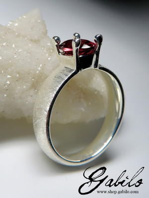 Garnet Silver Ring