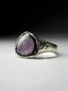 Ring with a slice of tourmaline watermelon