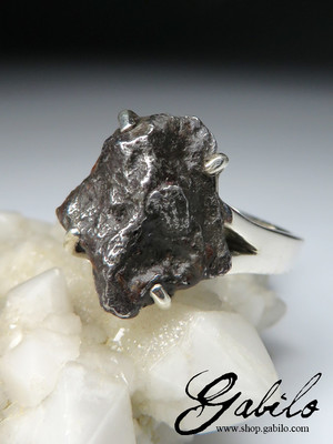 Meteorite Silver Ring