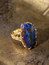Milky Way - Boulder opal gold ring