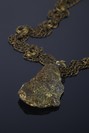 Pendant from chalcopyrite on bronze chains