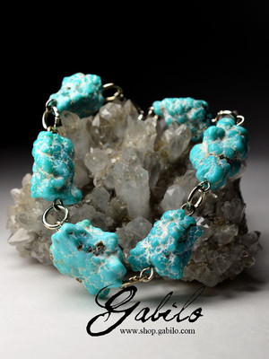 Bracelet with turquoise natural