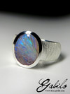 Dark Opal Silver Ring