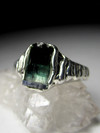Men's ring with polychrome tourmaline