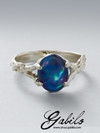 Gold ring triplet opal 
