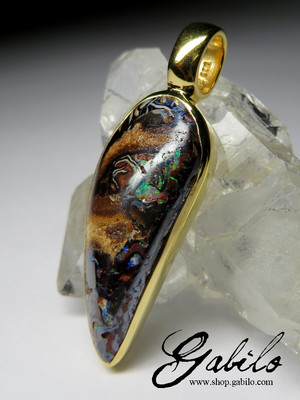 Koroit Opal Silver Pendant
