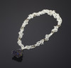 Pendant with carborundum on white chains