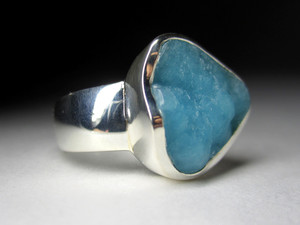 Ring with hemimorphite blue