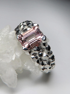Tourmaline Silver Ring with Gem Report MSU