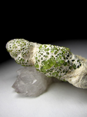 Demantoid green garnet specimen