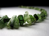 Beads from the green tourmaline