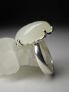 Ring with white jade