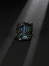 Large Australian Opal silver ring