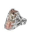 Tourmaline crystal silver ring