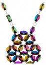 Necklace rhombus from glass beads Oil