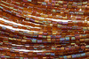 Necklace-cascade 50 rows of Braun long bugle