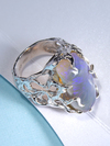 Neon - Australian opal silver ring