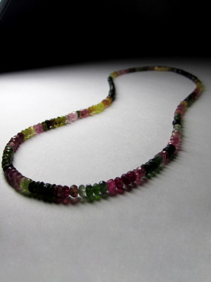 Beads from tourmaline cut
