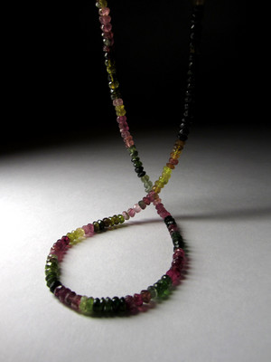 Beads from tourmaline cut