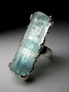 Aquamarine crystal silver ring with jewellery report