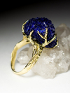 Azurite flower ring