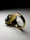 Dioptase Gold Ring