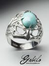 Turquoise Silver Ring with Jewelry Report MSU