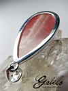 Silver pendant with rhodochrosite