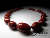 Necklace from red jasper