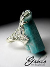 Ring with Amazonite Crystal