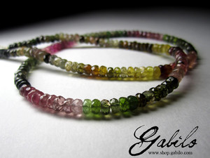 Beads from color tourmaline
