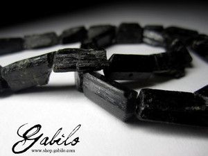 Beads from the black tourmaline sorrel