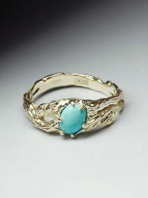 Turquoise Gold Ring with Jewelry Report MSU