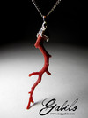 Pendant with red coral