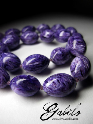 Beads from charoit top grade