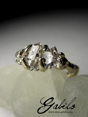 Ring with Crystals, Herkimer Diamond
