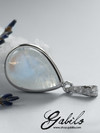 Moonstone adularia cabochon silver necklace