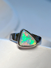 Opal Crystal Pipe white gold ring 