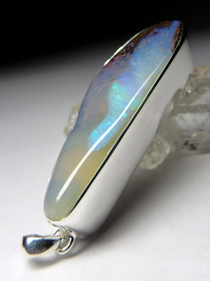 Big Boulder Opal Silver Pendant