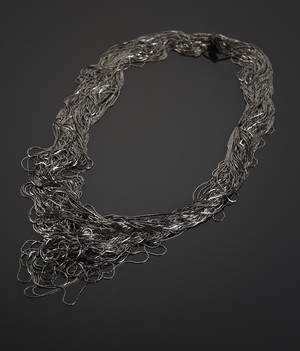 Decoration from 100 Meters of Fine Metallic Thread Black