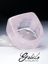 Ring with pink quartz