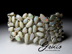 Large bracelet with opals Australian