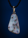 Boulder opal gold pendant 