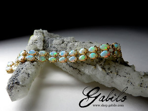 Australian opals gold bracelet