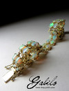 Australian opals gold bracelet