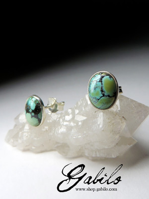 Earrings with turquoise Tibet