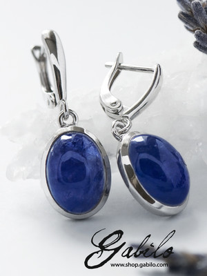 Silver tanzanite earrings 