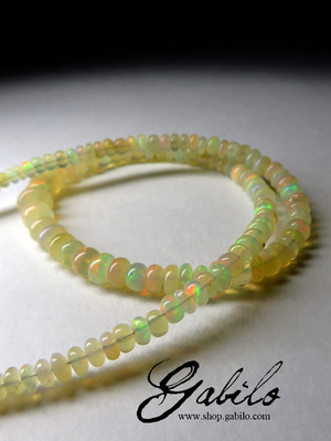 Beads from Ethiopian opal